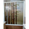 Mampara enrollable horizontal para bañera. Extensible de 150 a 220 cm de ancho. Altura: 154 cm o personalizada