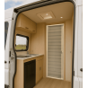 Mampara enrollable horizontal para duchas de campers, autocaravanas y embarcación. Altura: 172 cm o personalizada